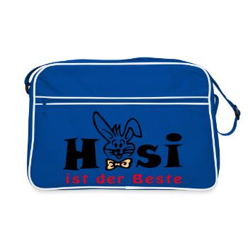 Bunny est la meilleure fête de Pâques - Sac Retro - bleu/blanc - Devant