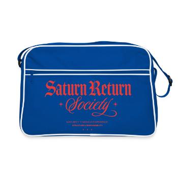 Saturn Return Society - Retro Tasche - Blau/Weiß - Vorne