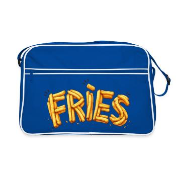 Frieze French Fries Conception de la typographie - Sac Retro - bleu/blanc - Devant