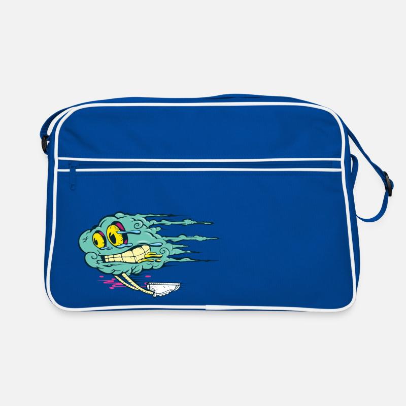 SLIME JUNGE T-Shirts - Retro Tasche - Blau/Weiß