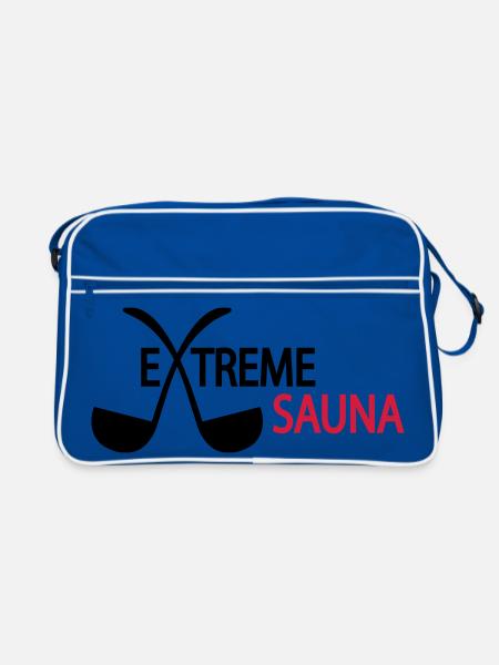 2541614 15524168 sauna - Sac Retro - bleu/blanc - Devant