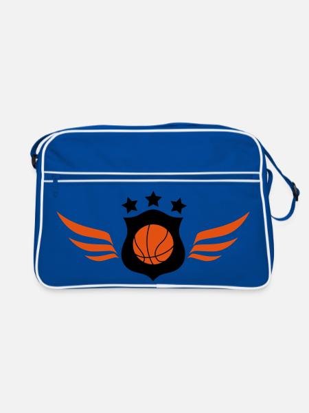 Basketball - Basket Ball - Game - Sport - Player - Retro Bag - blue/white - Front