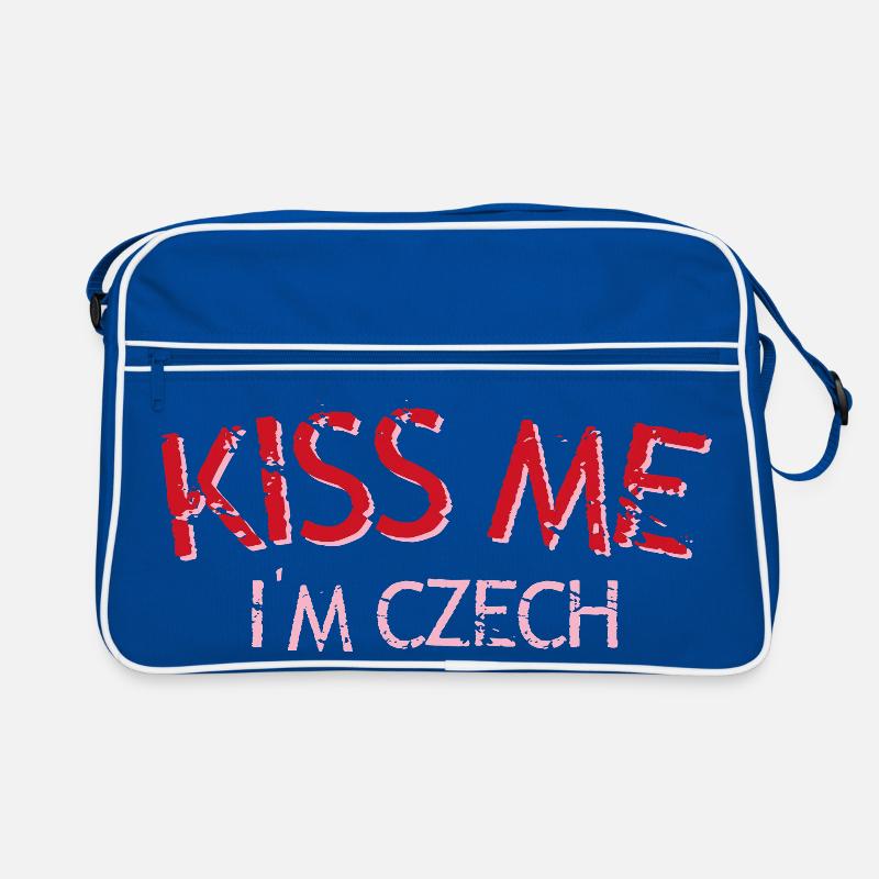 Küss mich Ich bin Tscheche Distressed Retro Tasche