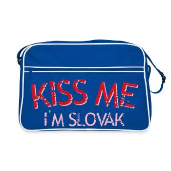 Kiss Me I’m Slovak Graffiti - Sac Retro - bleu/blanc - Devant