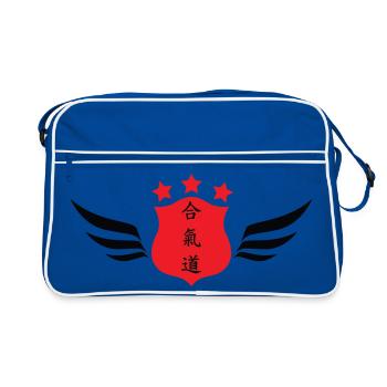 Aïkido - Art Martial - Aïkidoka - Sac Retro - bleu/blanc - Devant
