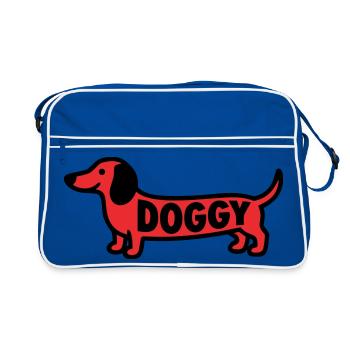 Teckel Chien Chien Dit Rouge - Sac Retro - bleu/blanc - Devant