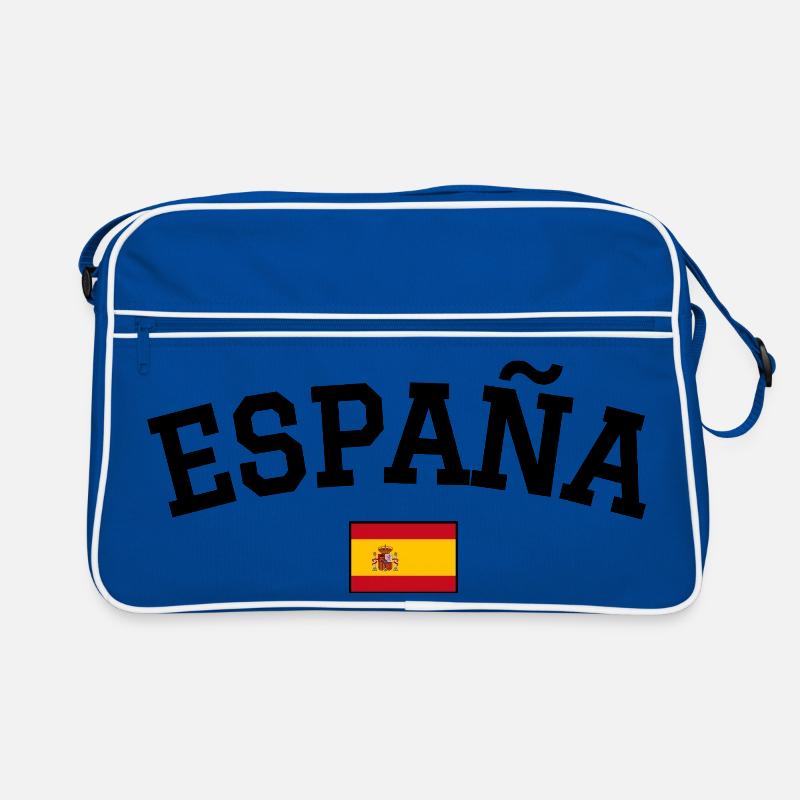 Spain Flag Design Black Retro Bag