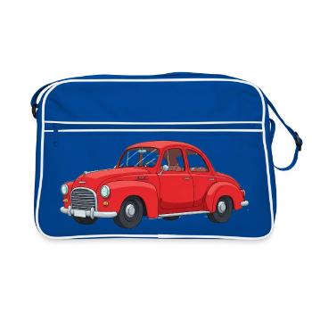 Voiture rétro rouge - Sac Retro - bleu/blanc - Devant