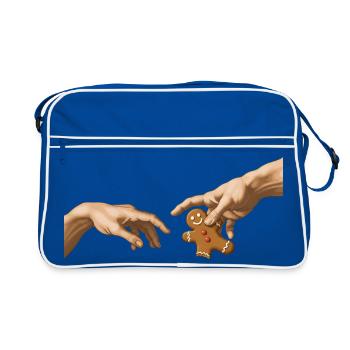 Biscuits en pain d’épices – La Création – Weihn drôle - Sac Retro - bleu/blanc - Devant