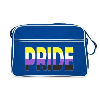 Pride lettering Non-Binary Non-Binary LGBTQ - Retro Bag - blue/white - Front