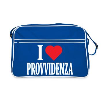 t-shirt j’aime Providence t-shirt idée cadeau - Sac Retro - bleu/blanc - Devant