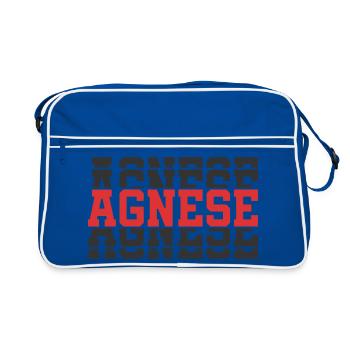 t-shirt Agnese t-shirt gift idea stacked text - Retro Bag - blue/white - Front