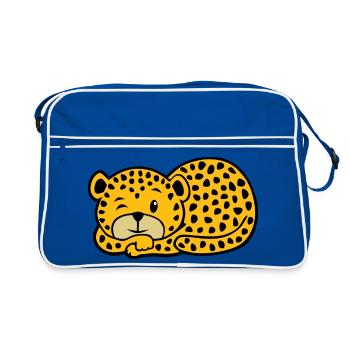 Léopard qui dort - Sac Retro - bleu/blanc - Devant