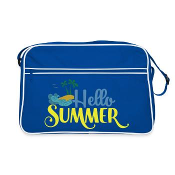 Bonjour Summmer - Sac Retro - bleu/blanc - Devant