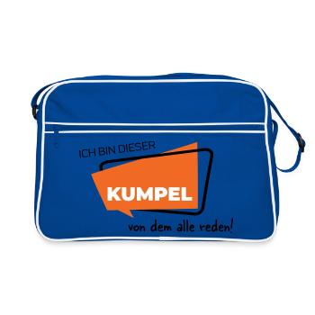 Ich bin dieser Kumpel von dem alle reden - Retro Tasche - Blau/Weiß - Vorne