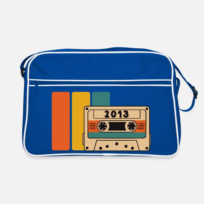 Geburtstag 2013 Geburtstag 2013 Geboren 2013 Geburtstag - Retro Tasche - Blau/Weiß
