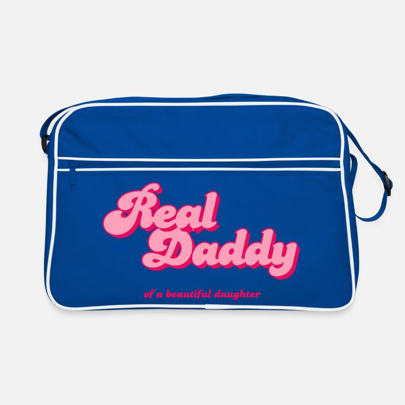 Real Daddy Pink Script Print Retro Bag