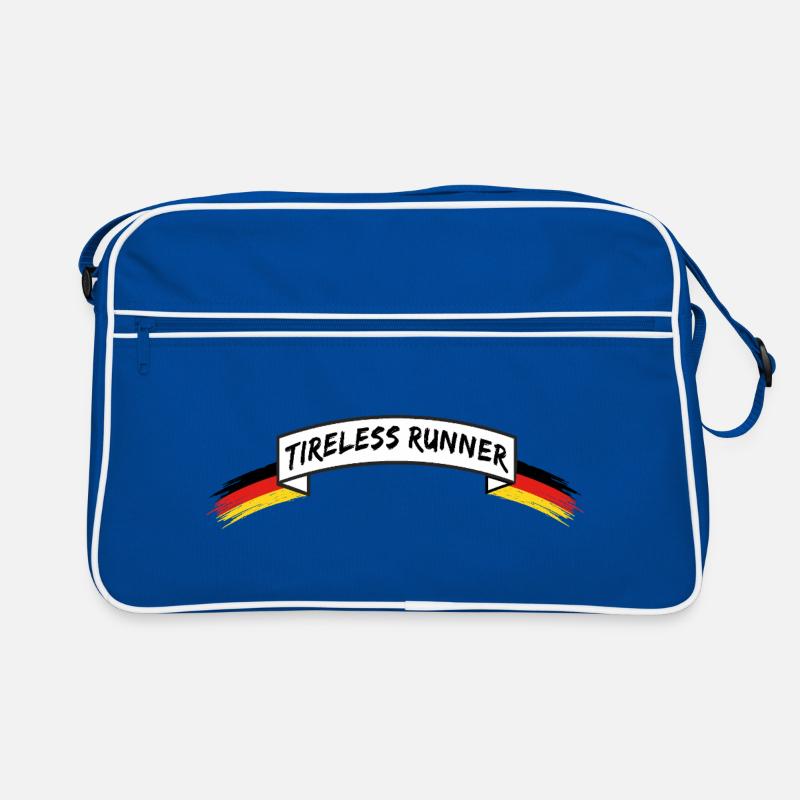 Coureur infatigable | Bannière allemande Sac Retro