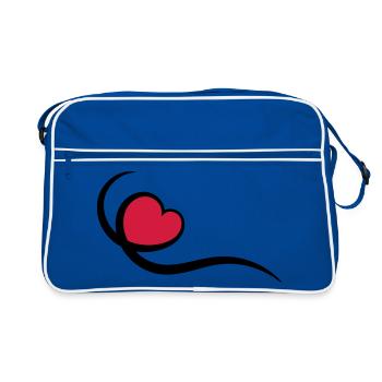 Coeur - Sac Retro - bleu/blanc - Devant