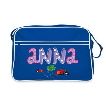 Ladybug Shamrock Anna - Retro Bag - blue/white - Front