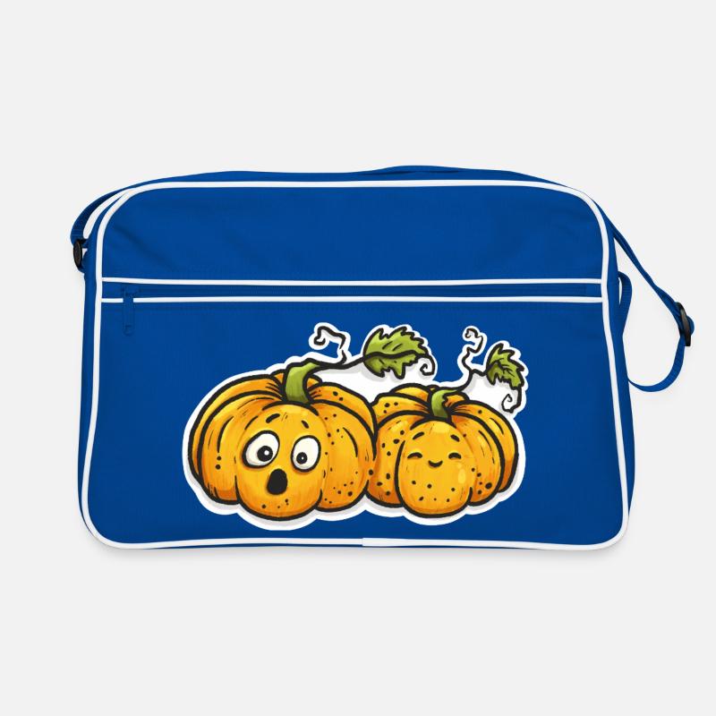 Süßes Kürbis Pärchen - Halloween Herbst Comic Retro Tasche
