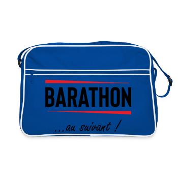 Barathon au suivant ! Alcool  - Sac Retro - bleu/blanc - Devant