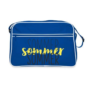 Summer Yellow Black - Retro Bag - blue/white - Front