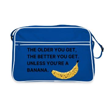 The older you get, the better you get. - Retro Bag - blue/white - Front