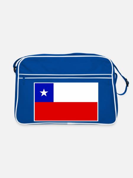 Chile Flag Classic Frame - Retro Tasche - Blau/Weiß