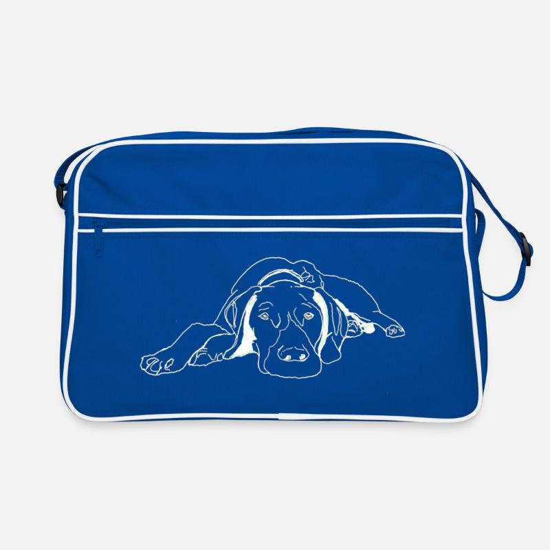 Pointer German Shorthair - Retro Bag - blue/white