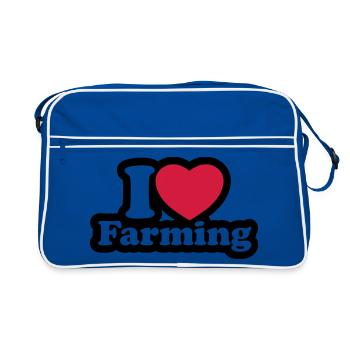 I love farming - Sac Retro - bleu/blanc - Devant