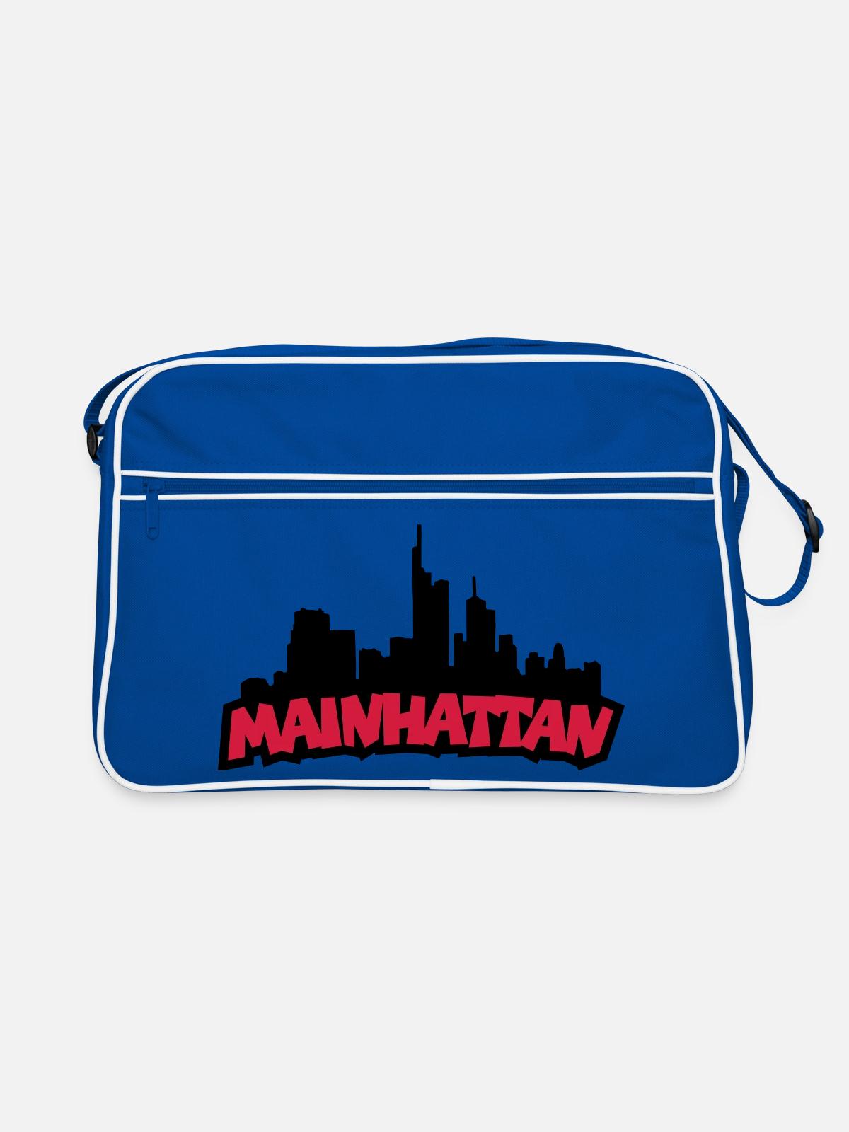 Mainhattan - Retro Bag - blue/white - Front