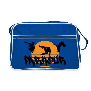Parkour - Retro Tasche - Blau/Weiß - Vorne