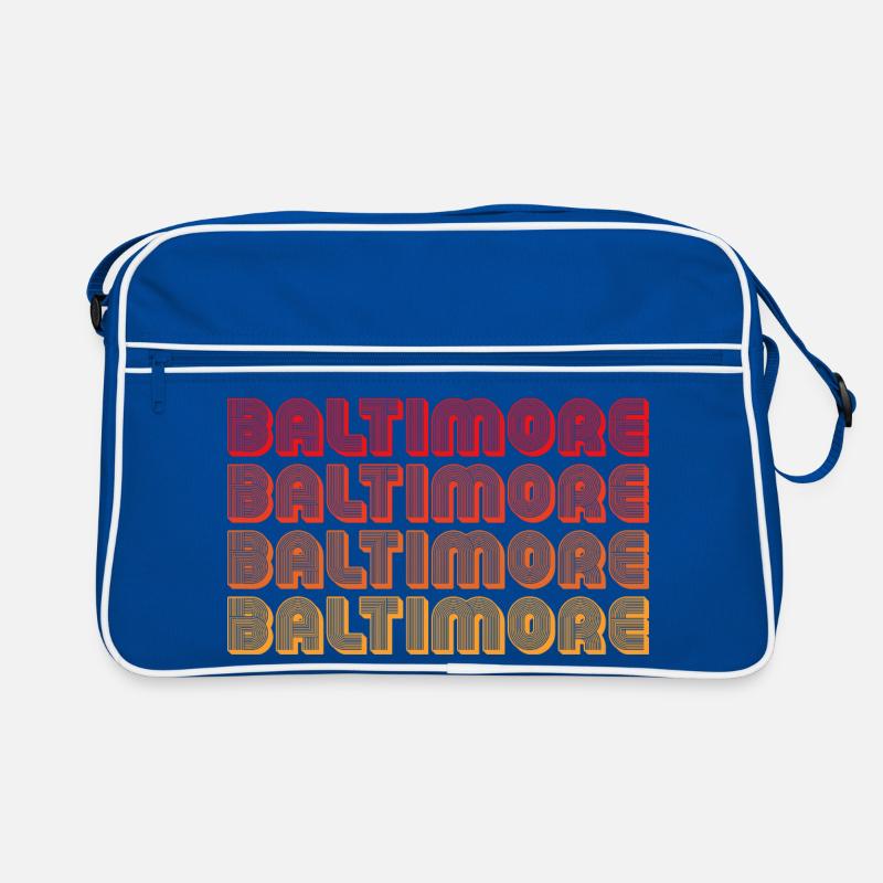 Baltimore Neon Gradient Repeats Retro Bag
