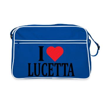 name t-shirt I love Lucetta t-shirt gift idea - Retro Bag - blue/white - Front