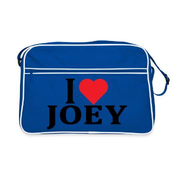 name t-shirt I love Joey t-shirt gift idea - Retro Bag - blue/white - Front