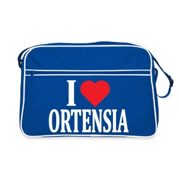 I Love Hydrangea T-Shirt Gift Idea - Retro Bag - blue/white - Front