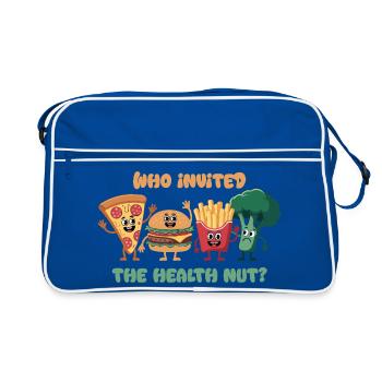 Illustration de personnages de nourriture fantaisistes - Sac Retro - bleu/blanc - Devant