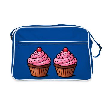 Pâtisserie de cupcakes - Sac Retro - bleu/blanc - Devant