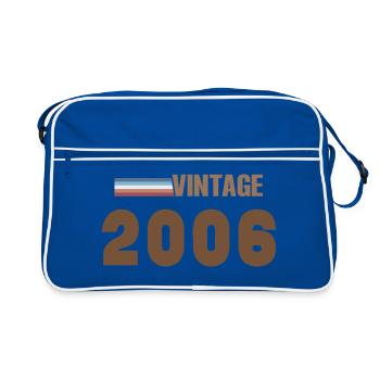 20 Jahre 2006 Handgeschriebenes Skript-T-Shirt - Retro Tasche - Blau/Weiß - Vorne