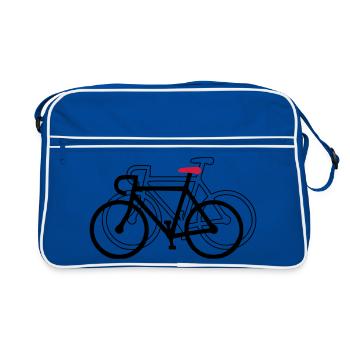 rad - Retro Tasche - Blau/Weiß - Vorne