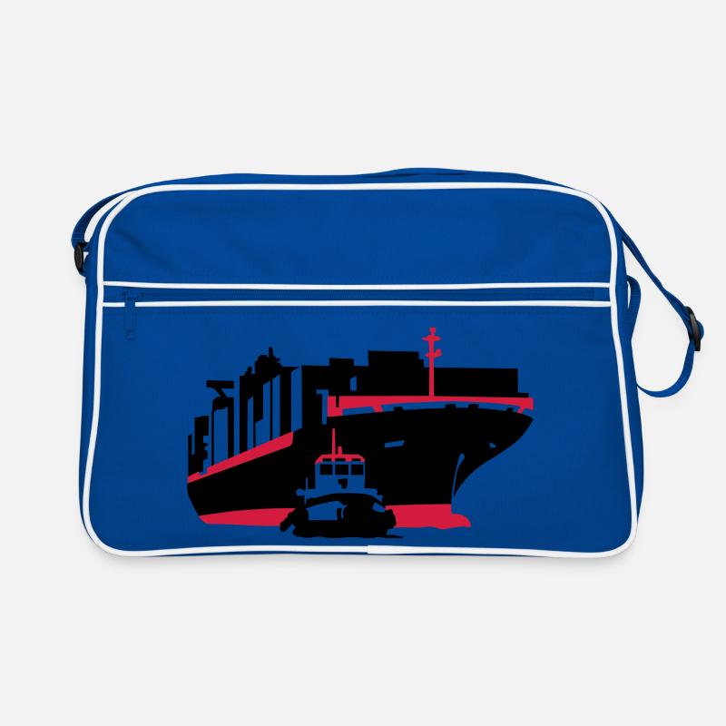 Containerschiff Retro Tasche