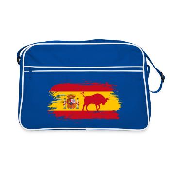 Espagne drapeaux design avec le taureau / cadeau Madrid - Sac Retro - bleu/blanc - Devant