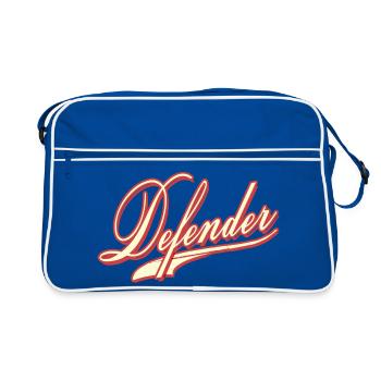 defender defense defender player football shirt cap - Retro Bag - blue/white - Front