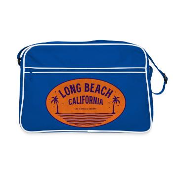Vintage Long Beach California - Retro Bag - blue/white - Front