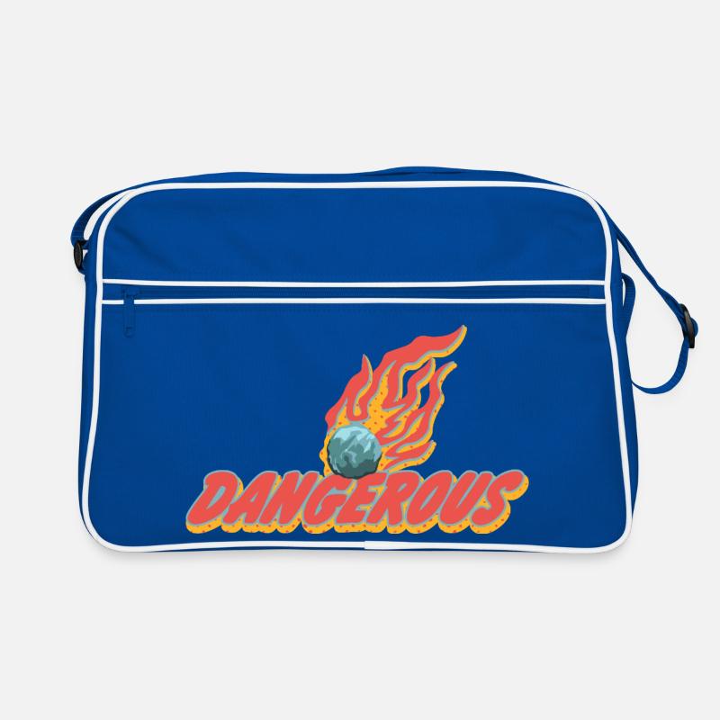 Gefährlich – Flammender Meteor Statement Retro Tasche