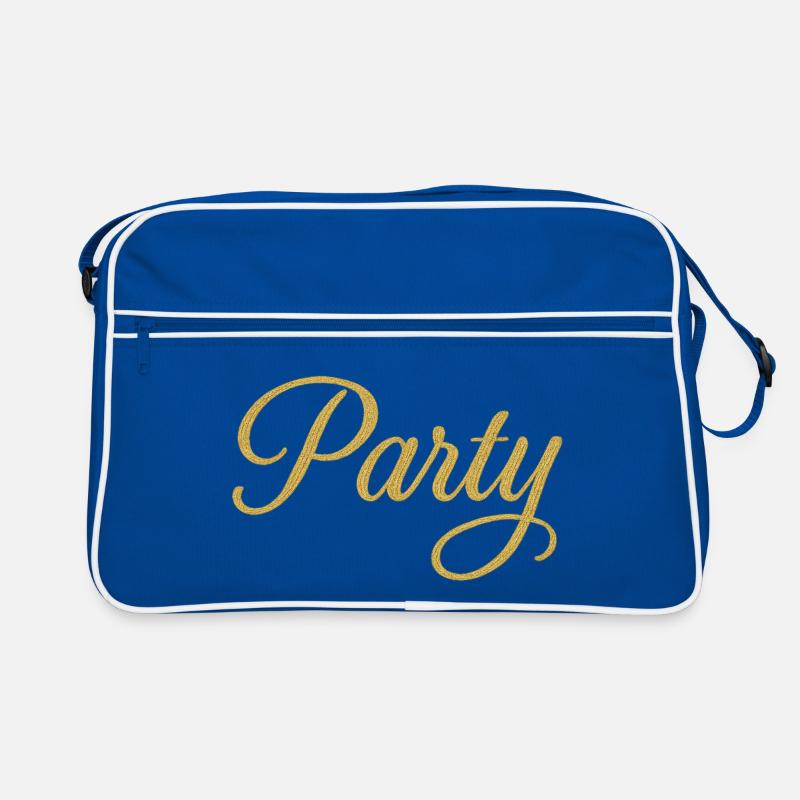 PARTY Elegant Gold Glitter Script for Celebrations Retro Bag