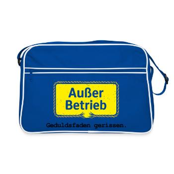 Hors d’usage – patience brisée - Sac Retro - bleu/blanc - Devant