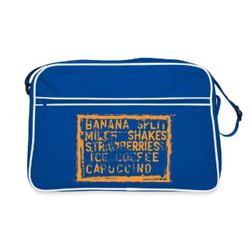 Banana Split Mix Pattern - Retro Bag - blue/white - Front
