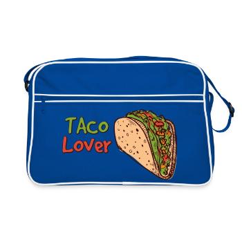 Taco Lover – Plaisir culinaire mexicain - Sac Retro - bleu/blanc - Devant